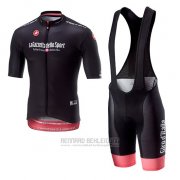 2018 Fahrradbekleidung Giro D'italien Shwarz Trikot Kurzarm und Tragerhose