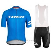 2018 Fahrradbekleidung Trek Bontrager Blau Trikot Kurzarm und Tragerhose