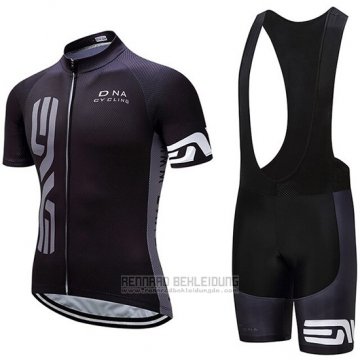 2019 Fahrradbekleidung Dna Shwarz Trikot Kurzarm und Tragerhose