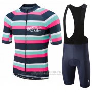 2019 Fahrradbekleidung Morvelo Grun Rosa Shwarz Trikot Kurzarm und Overall