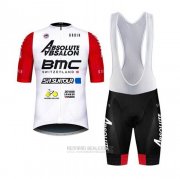 2020 Fahrradbekleidung BMC Absolute Absalon Wei Rot Trikot Kurzarm und Tragerhose