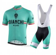 2021 Fahrradbekleidung Bianchi Shwarz Trikot Kurzarm und Tragerhose