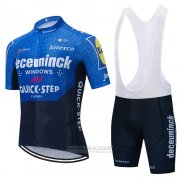 2021 Fahrradbekleidung Deceuninck Quick Step Blau Volett Trikot Kurzarm und Tragerhose