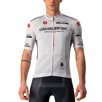 2021 Fahrradbekleidung Giro d'Italia Wei Trikot Kurzarm und Tragerhose