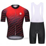 2021 Fahrradbekleidung Steep Rot Trikot Kurzarm und Tragerhose