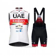 2021 Windweste UAE Wei Rot Trikot Kurzarm und Tragerhose