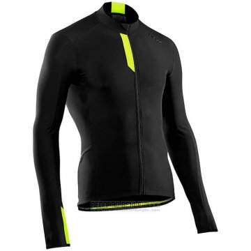 Fahrradbekleidung Northwave Shwarz Gelb Trikot Langarm und Tragerhose