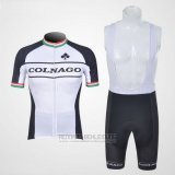 2011 Fahrradbekleidung Colnago Shwarz und Wei Trikot Kurzarm und Tragerhose