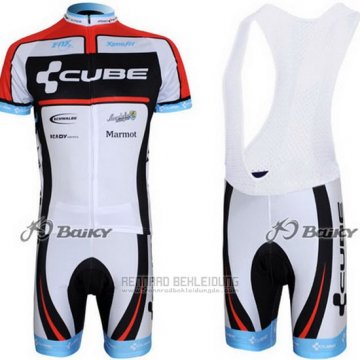 2012 Fahrradbekleidung Cube Shwarz und Wei Trikot Kurzarm und Tragerhose