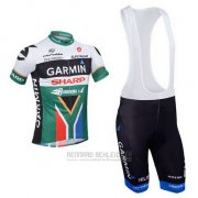 2013 Fahrradbekleidung Garmin Sharp Champion Afrika Trikot Kurzarm und Tragerhose