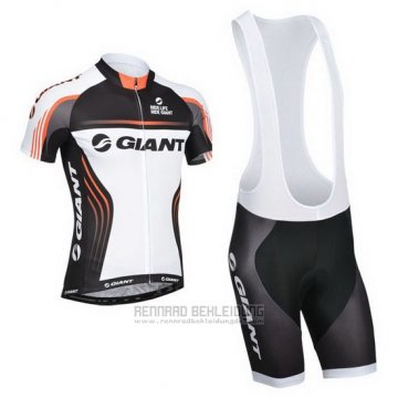 2014 Fahrradbekleidung Giant Wei und Shwarz Trikot Kurzarm und Tragerhose