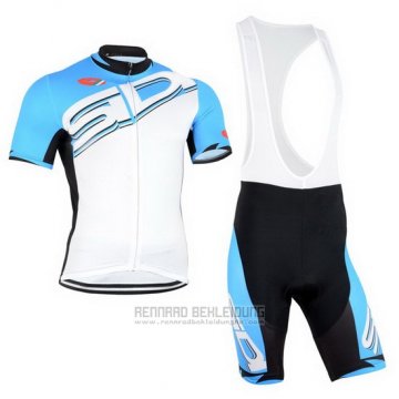 2015 Fahrradbekleidung Castelli SIDI Azurblau und Wei Trikot Kurzarm und Tragerhose