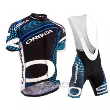 2015 Fahrradbekleidung Orbea Shwarz und Blau Trikot Kurzarm und Tragerhose