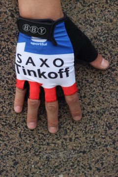 2015 Saxo Bank Tinkoff Handschuhe Radfahren Wei