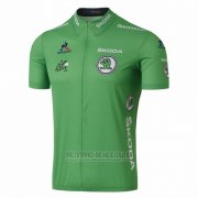 2016 Fahrradbekleidung Tour de France Grun Trikot Kurzarm und Tragerhose