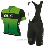 2017 Fahrradbekleidung ALE R-ev1 Rumbles Grun Trikot Kurzarm und Tragerhose