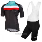 2017 Fahrradbekleidung Bianchi Milano Chorei Shwarz Trikot Kurzarm und Tragerhose