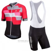 2017 Fahrradbekleidung Nalini Cervino Rot und Shwarz Trikot Kurzarm und Tragerhose