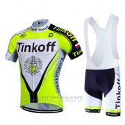 2017 Fahrradbekleidung Tinkoff Hell Grun Trikot Kurzarm und Tragerhose