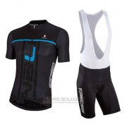 2018 Fahrradbekleidung Nalini Shwarz und Blau Trikot Kurzarm und Tragerhose