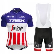 2018 Fahrradbekleidung Trek Segafredo Fuchsie Wei Rot Trikot Kurzarm Tragerhose