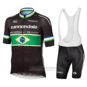 2019 Fahrradbekleidung Cannondale Shimano Champion Brazil Trikot Kurzarm und Tragerhose