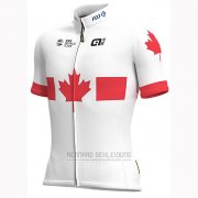 2019 Fahrradbekleidung Groupama FDJ Champion Kanada Trikot Kurzarm und Tragerhose