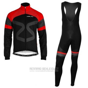 2019 Fahrradbekleidung Nalini Shwarz Rot Trikot Langarm und Tragerhose