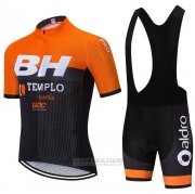 2020 Fahrradbekleidung BH Templo Orange Wei Shwarz Trikot Kurzarm und Tragerhose