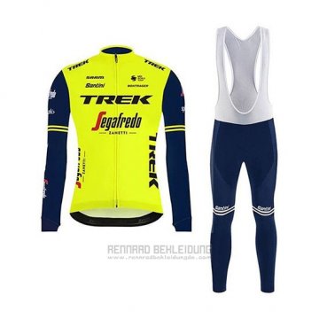 2020 Fahrradbekleidung Trek Segafredo Grun Shwarz Trikot Langarm und Tragerhose