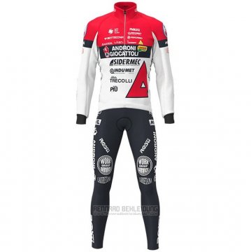 2021 Fahrradbekleidung Androni Giocattoli Wei Rot Trikot Langarm und Tragerhose