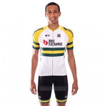 2021 Fahrradbekleidung Bike Exchange Champion Australien Trikot Kurzarm und Tragerhose