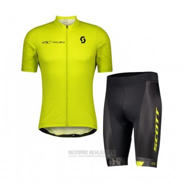 2021 Fahrradbekleidung Scott Gelb Trikot Kurzarm und Tragerhose(1)