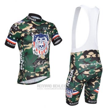 2010 Fahrradbekleidung Rock Racing Gelb und Grun Trikot Kurzarm und Tragerhose