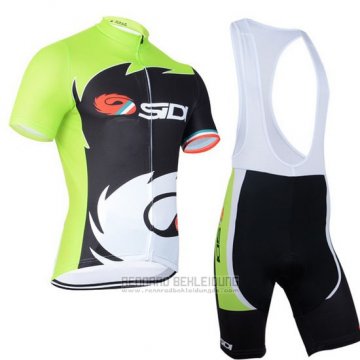 2014 Fahrradbekleidung Castelli SIDI Shwarz und Grun Trikot Kurzarm und Tragerhose