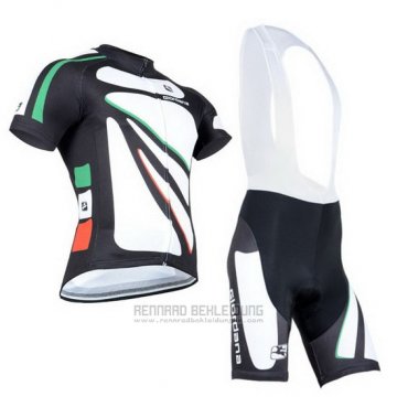 2014 Fahrradbekleidung Giordana Shwarz und Wei Trikot Kurzarm und Tragerhose