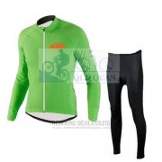 2016 Fahrradbekleidung Ktm Grun Trikot Langarm und Tragerhose