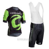 2017 Fahrradbekleidung Cannondale Grun und Shwarz Trikot Kurzarm und Tragerhose