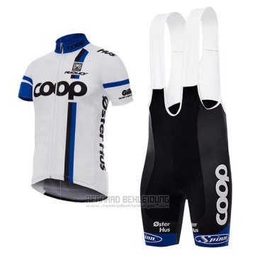 2017 Fahrradbekleidung Coop Wei Trikot Kurzarm und Tragerhose