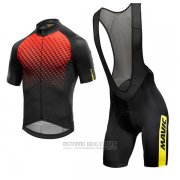 2017 Fahrradbekleidung Mavic Rot und Shwarz Trikot Kurzarm und Tragerhose