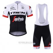 2017 Fahrradbekleidung Trek Segafredo Shwarz und Wei Trikot Kurzarm und Tragerhose