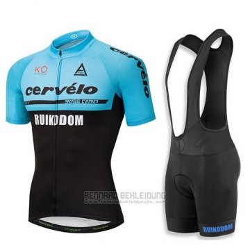 2018 Fahrradbekleidung Cervelo Blau und Shwarz Trikot Kurzarm und Tragerhose