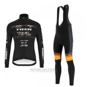 2018 Fahrradbekleidung Trek Selle San Marco Shwarz Trikot Langarm und Tragerhose