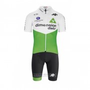 2019 Fahrradbekleidung Dimension Data Grun Wei Trikot Kurzarm und Tragerhose