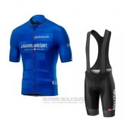 2019 Fahrradbekleidung Giro D'italien Blau Trikot Kurzarm und Tragerhose