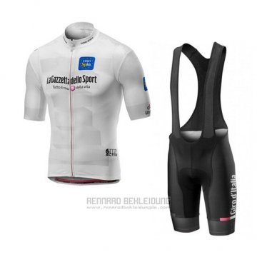 2019 Fahrradbekleidung Giro D'italien Wei Trikot Kurzarm und Tragerhose