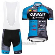 2019 Fahrradbekleidung Kuwait Blau Grau Trikot Kurzarm und Overall