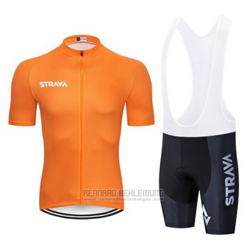 2019 Fahrradbekleidung STRAVA Orange Trikot Kurzarm und Overall