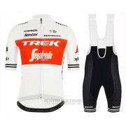 2019 Fahrradbekleidung Trek Segafredo Wei Rot Trikot Kurzarm und Tragerhose