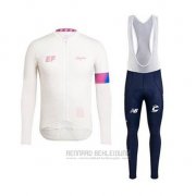 2020 Fahrradbekleidung EF Education First-drapac Wei Trikot Langarm und Tragerhose